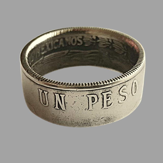 Mexican One Peso 1978 Coin Ring  
