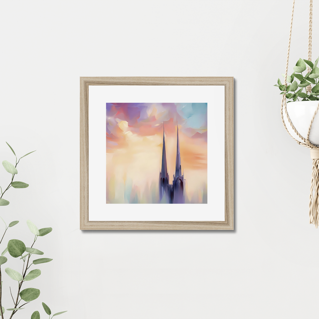 Armagh Cathedral Art Print. Framed, signed print by Stefan Birch