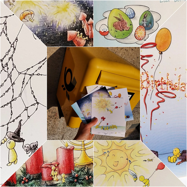 Postkarten 6er Set - "mit Lipami® durchs Jahr"