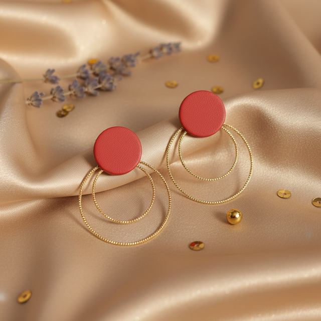 Boucle d&#039;Oreille Cuir