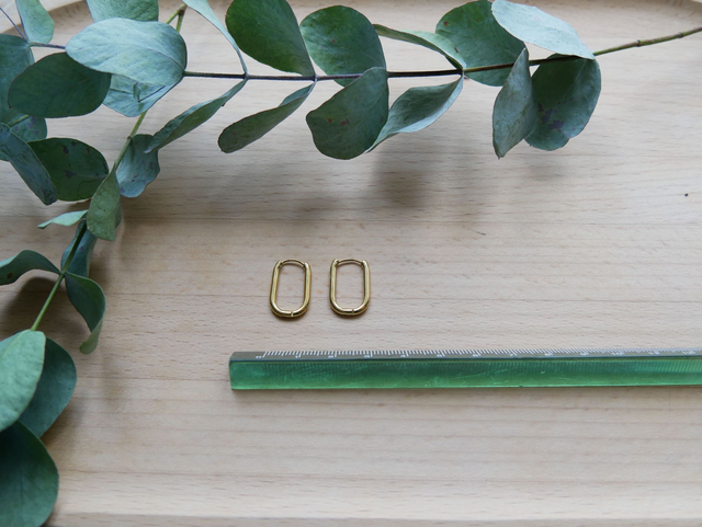 Créoles dorées ovales 19x12mm