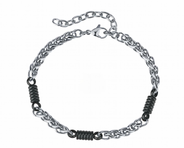 bracciale in acciaio in 2 versioni di colore. b21929-b21628