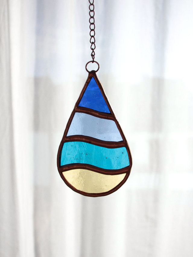 🏖️ Suspension Bord de Mer en vitrail