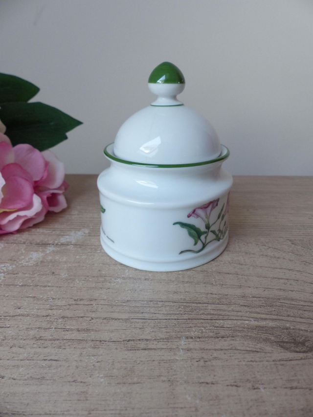 Sucrier en porcelaine Renate Seltmann Weiden Bavaria, sucrier décor botanique, sucrier avec fleurs des champs vaisselle Allemagne de l'Ouest