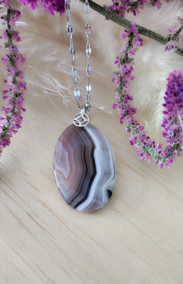 Pendentif Agate de Botswana 