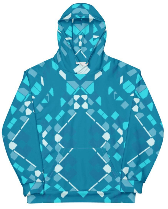 Pull à capuche bleu 