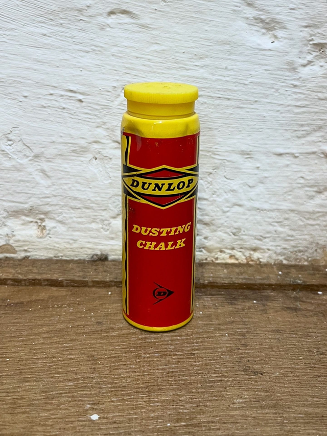 Two Vintage Dunlop Tyre Chalk Tins NEW/ OLD Stock