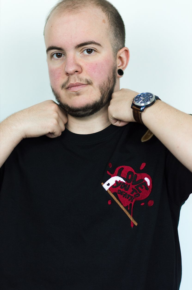 T-shirt brodé LOVE YOU TO DEATH