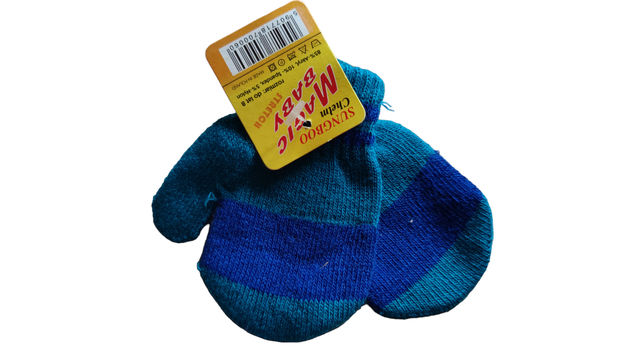 Moufles turquoise et bleu marine  (Magic Baby)