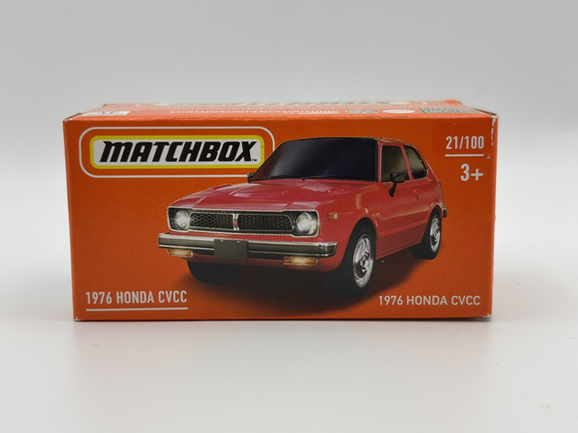 Matchbox Power Grabs 1976 Honda Civic CVCC in Rot