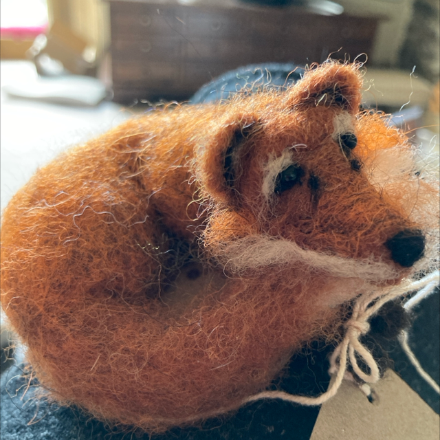 Needle Felt Sleeping Fox