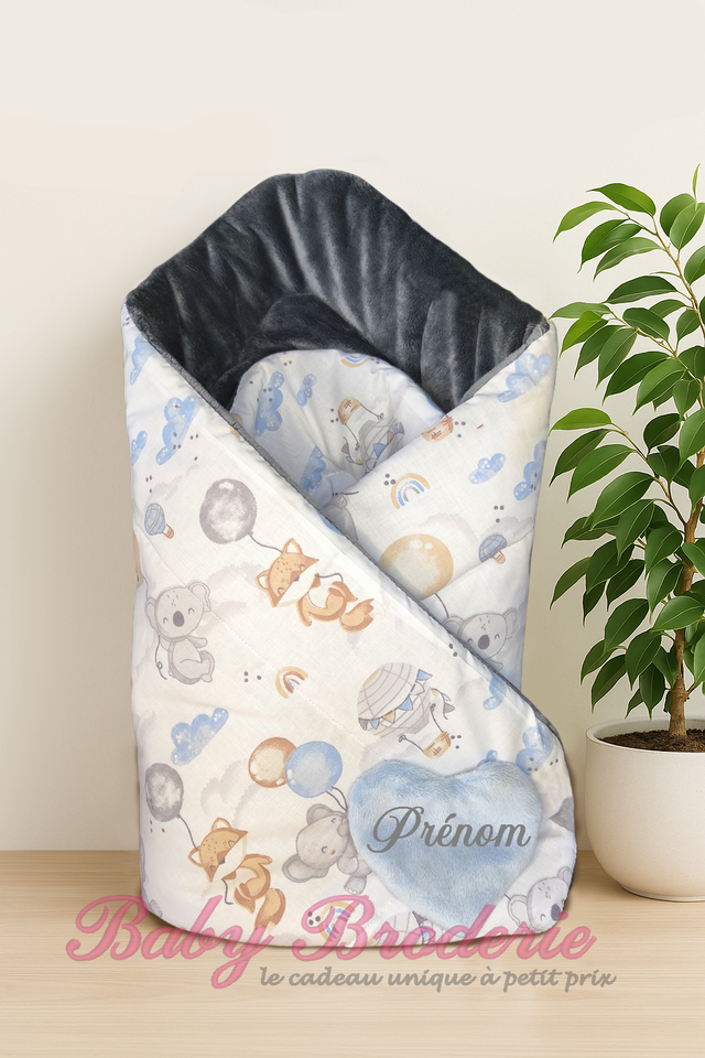 Nid d&#039;ange Gris et motif koala