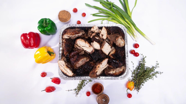 Jerk Chicken (Breast, Leg &amp; Thigh - Mixed) - Small Tray (8 - 10 servings)