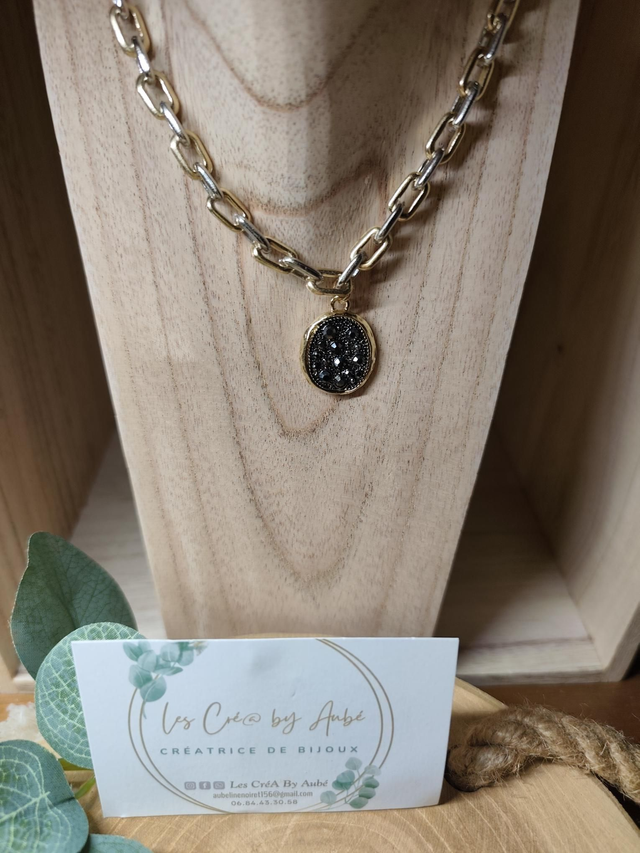 COLLIER MEDAILLON DIAM'S / GOLD/ARG. 0000463