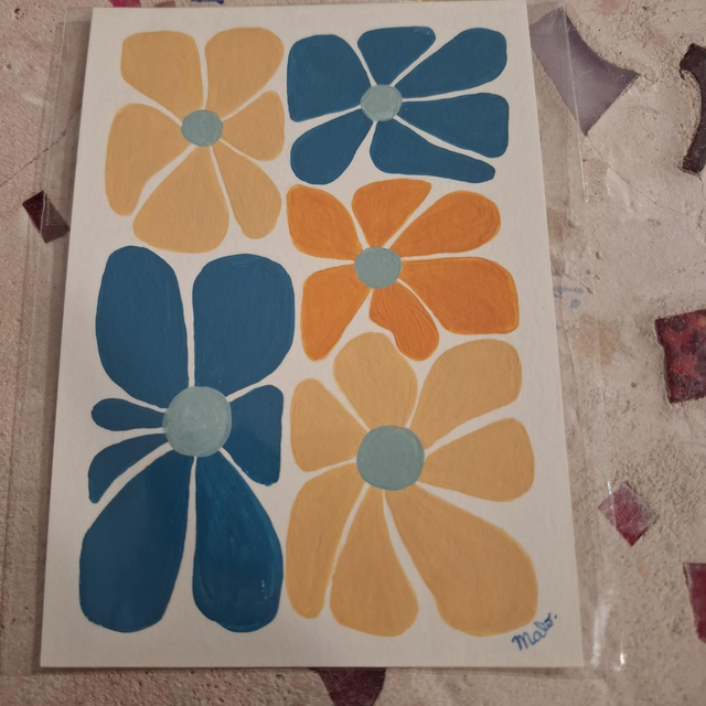 Mal28 A6 originale Flower vintage 2 