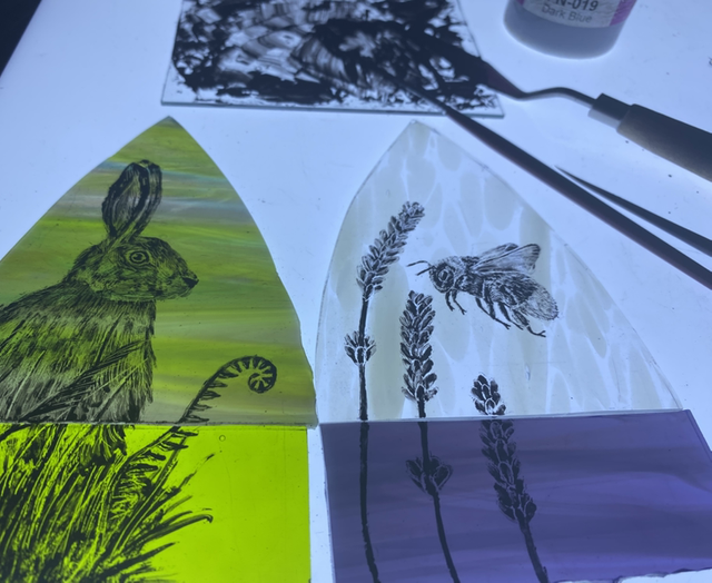 Stained Glass Painting Day Workshop Sunday 1st March
