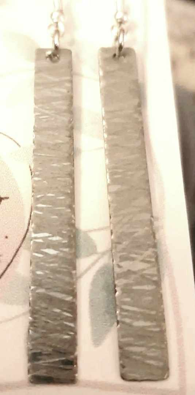 Boucles d'oreilles zébrées en acier inoxydable 