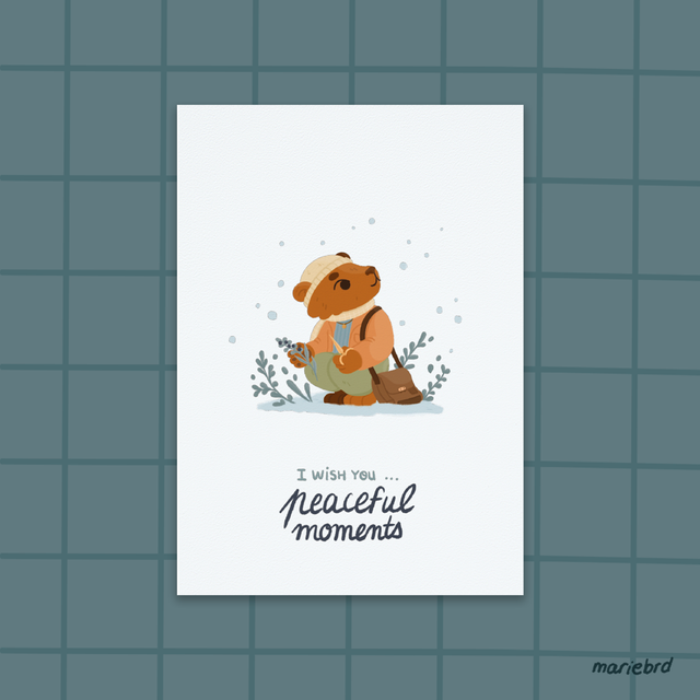 Peaceful Moments | Carte de vœux A6 - Collection 3 sœurs