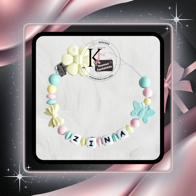 Attache-tétine Fleur