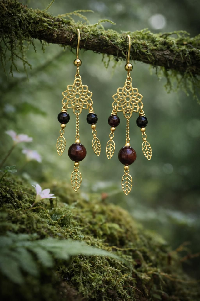 Boucles d'oreilles Œil de Taureau - Force intérieure &amp; Protection