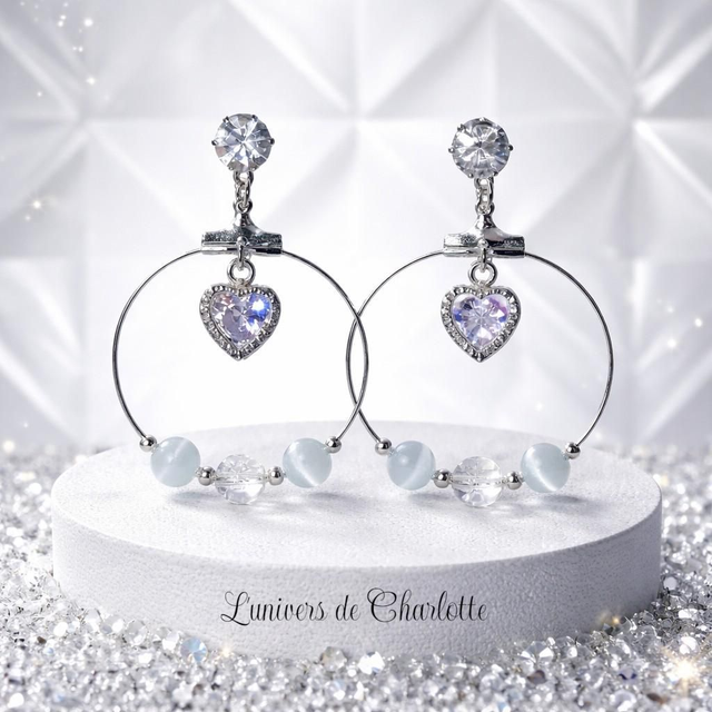 Boucles d'oreilles "Sélénite" BO-168