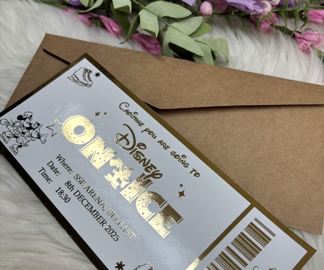 Disney on ice foiled ticket 