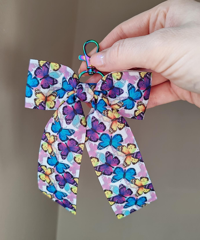 Butterfly bow bag charm/keychain 