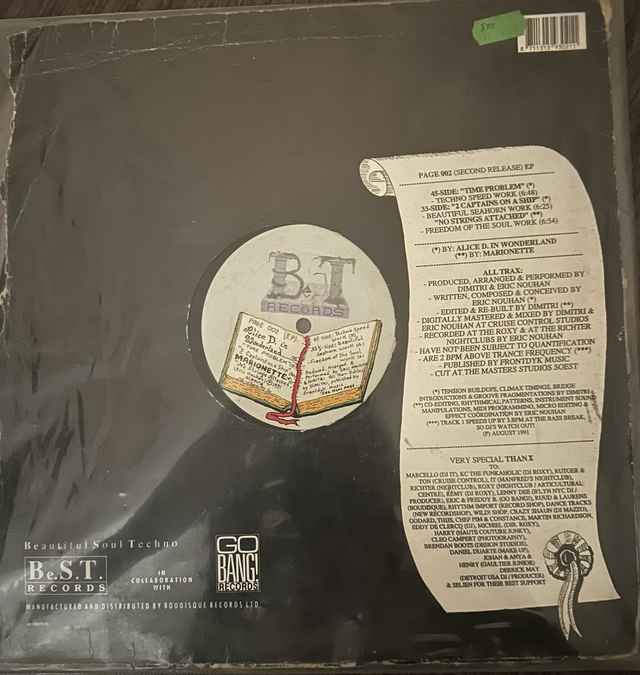 Alice D. In Wonderland / Marionette (TIME PROBLEM) – Page 002 (Second Release) EP - B.T RECORDS
