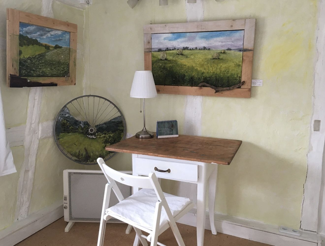 Acrylbild-Landschaftsimpression „Morgenwiese“