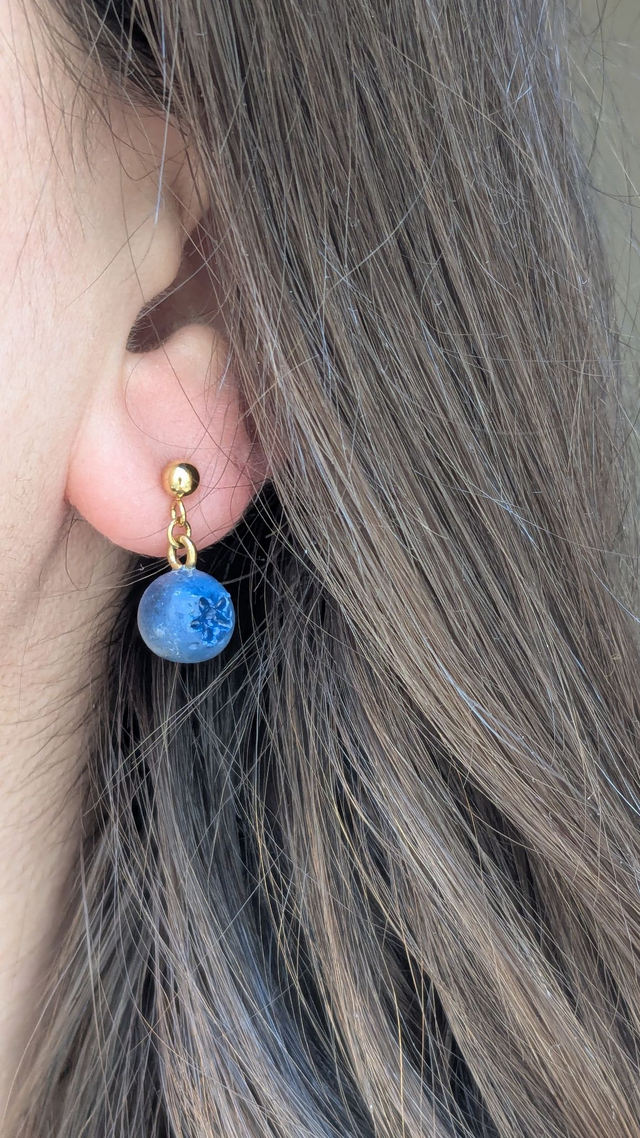 Boucles d'oreilles myrtilles