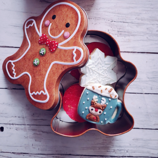 Boîte Gourmande de Noël - 5 Sablés Décorés