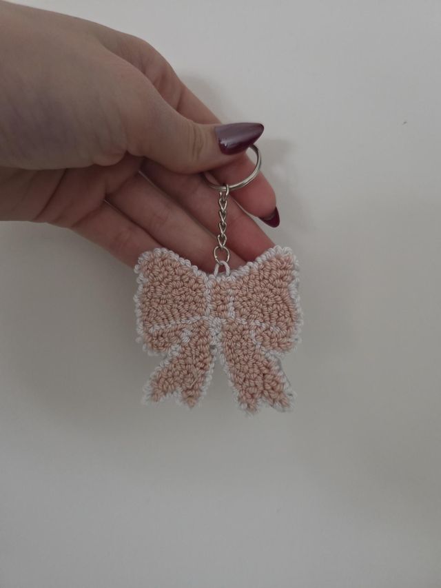 Porte-clés – Nœud rose