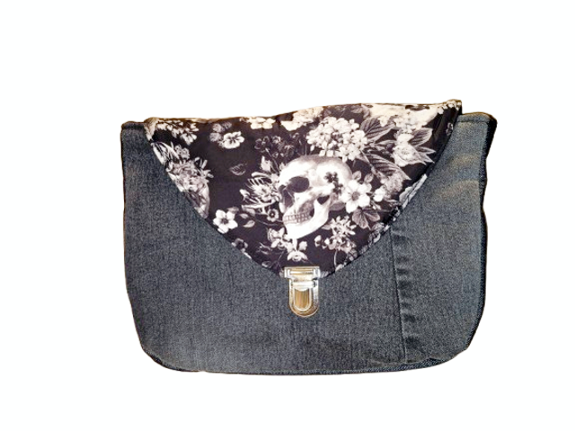 Crâne noir et blanc