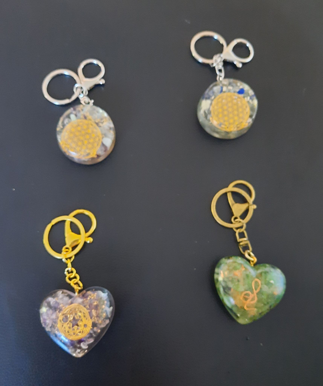 Bijoux de Sac Orgonite Coeur Personnalisé