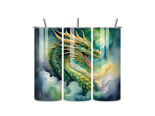 Tumbler Dragon celeste vert 