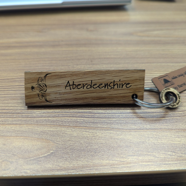 Whisky Barrel Key Ring - Highland Cow