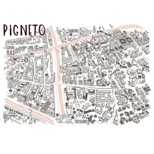 Map of Pigneto A2 - for coloring 