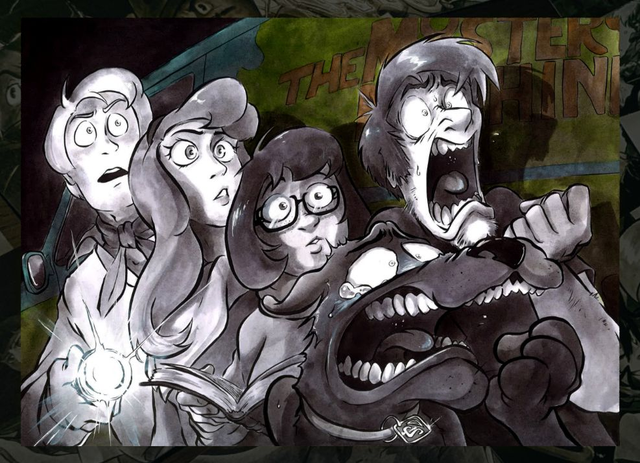 Print A6, A4 ou A3 - Fan art - Scooby Doo