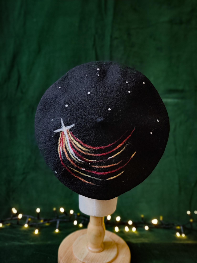 Shooting Star // Upcycled Beret 