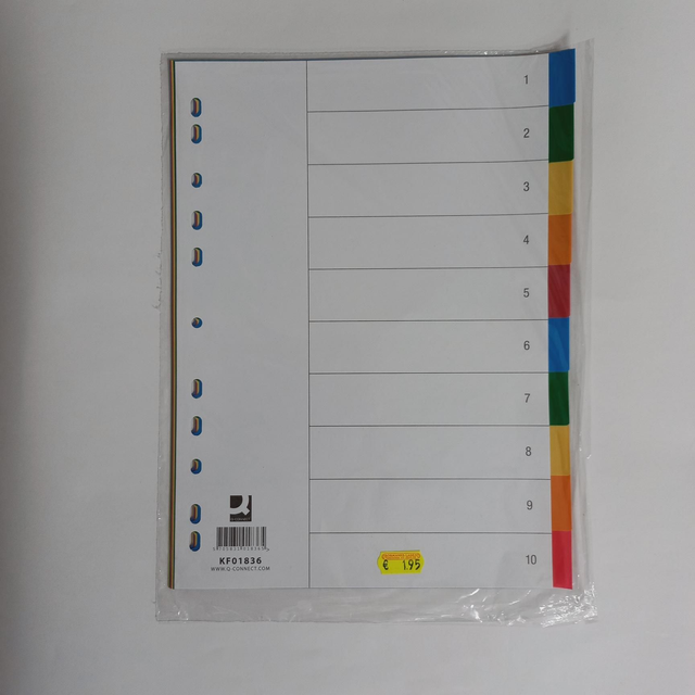 Q-Connect Register bunt A4 10-teilig