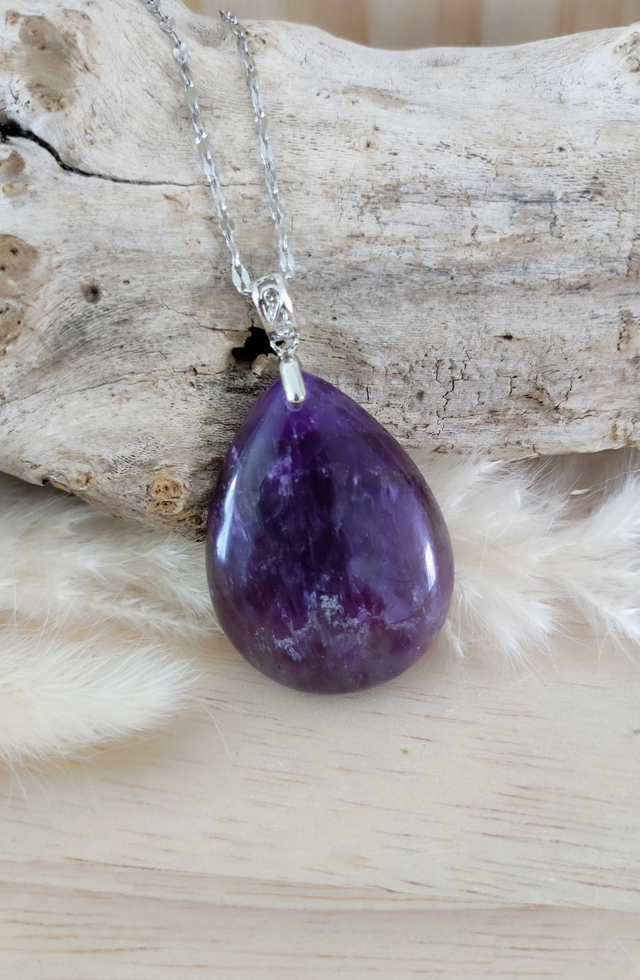 Pendentif Améthyste goutte 