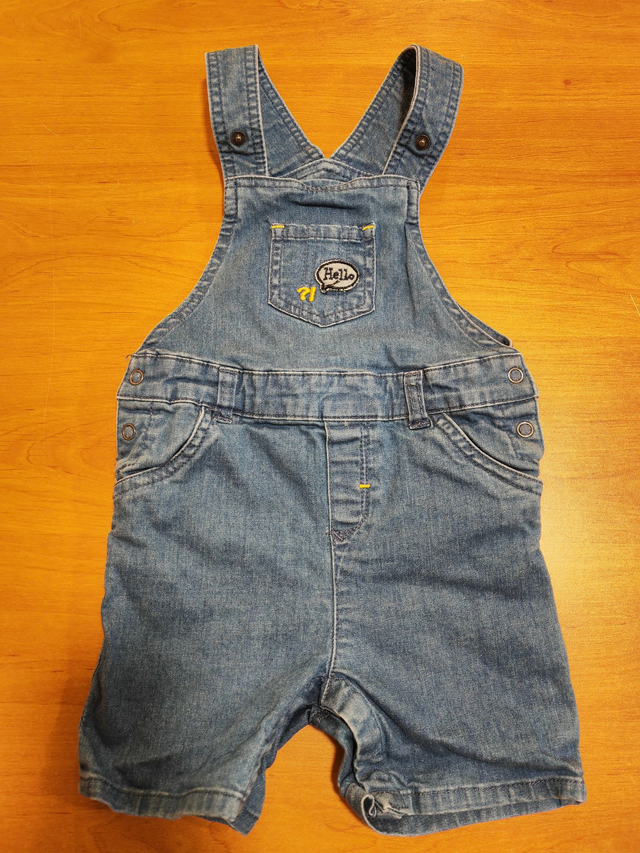 Salopette jean courte 18 mois