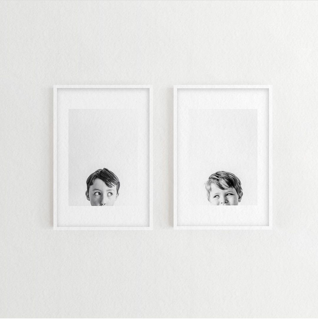 2 quadros 20x30cm com moldura branca e vidro