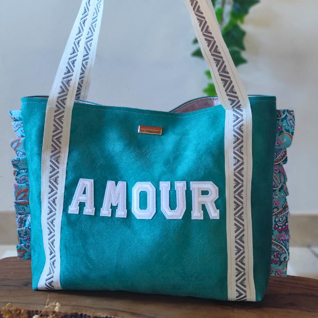 🌸Sac cabas Amour Bleu Clair 🌸