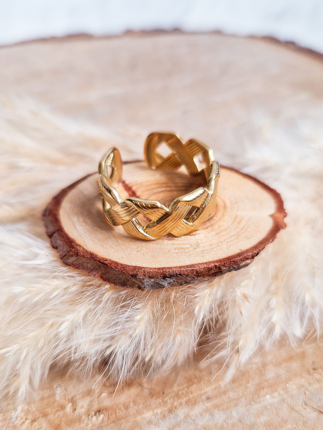 Bague "X" - Modèle doré