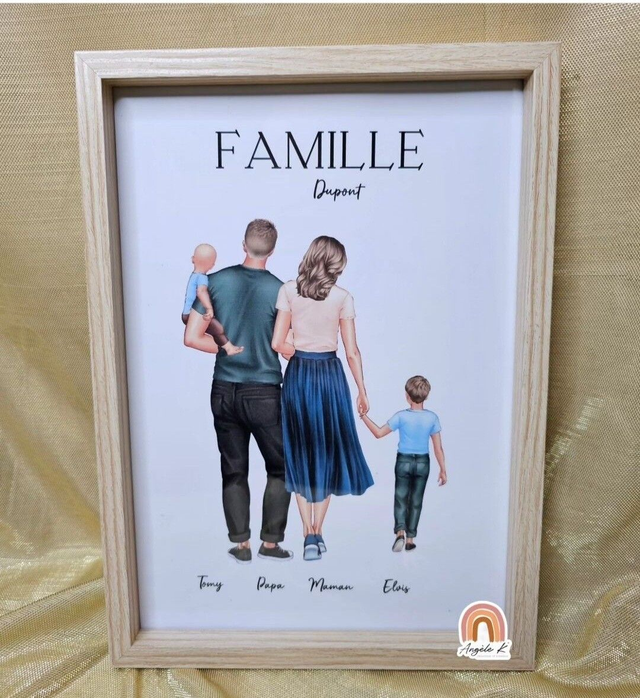 Cadre illustration famille