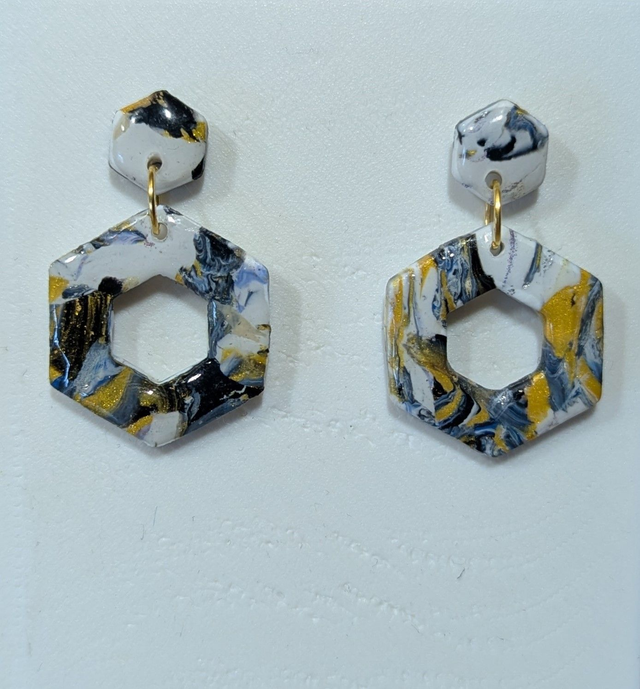 Boucles d'oreilles Marbré