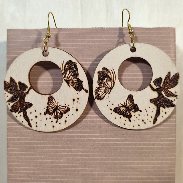 Boucle d'oreilles en bois