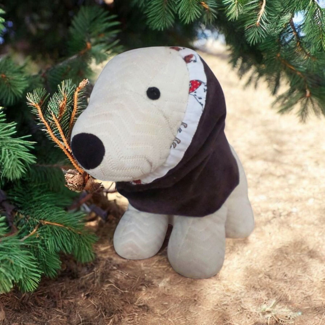 Snood  Réversible Taille S  Motifs Chiens Bandanas &amp; Veloutine Chocolat