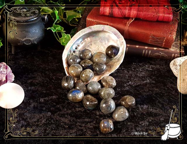 Pierre de labradorite roulée